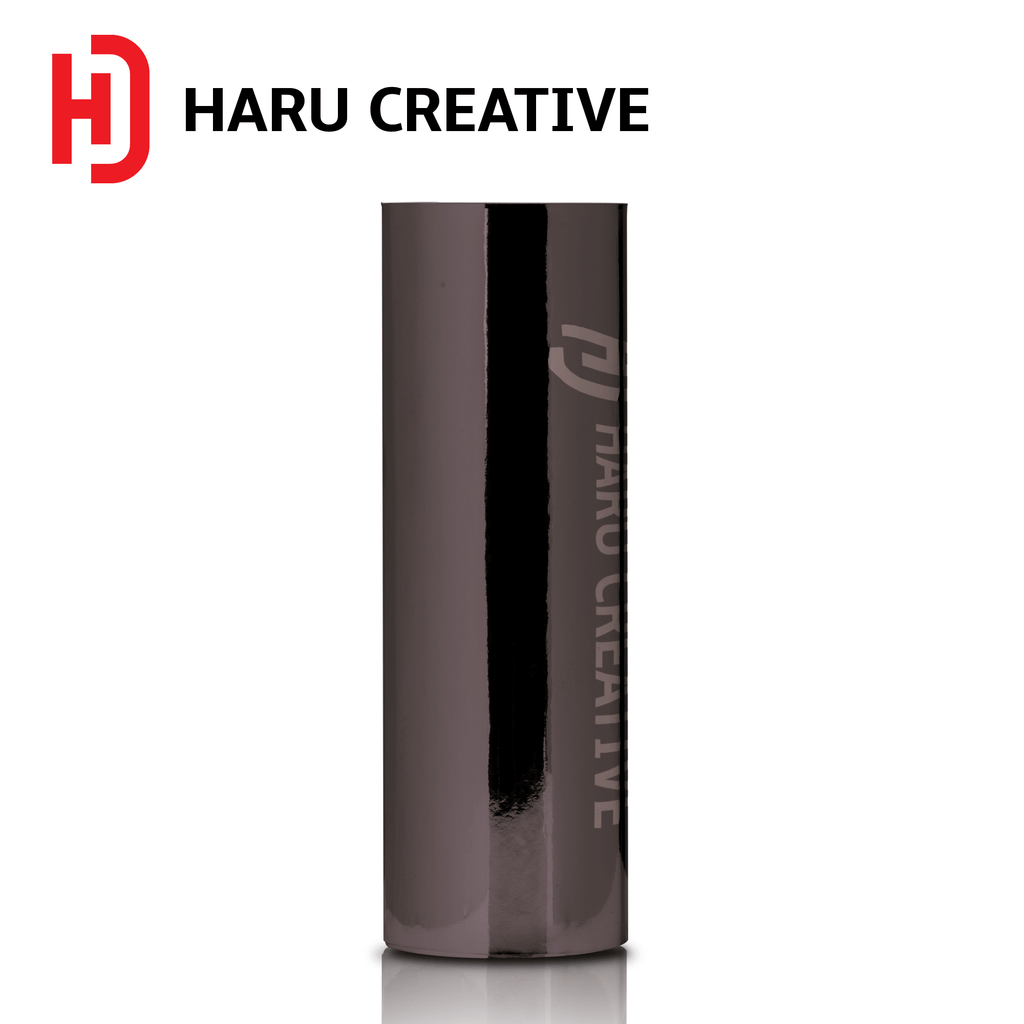 Dark Black Chrome Vinyl Wrap - Adhesive Decal Film Sheet Roll - Haru Creative Chrome