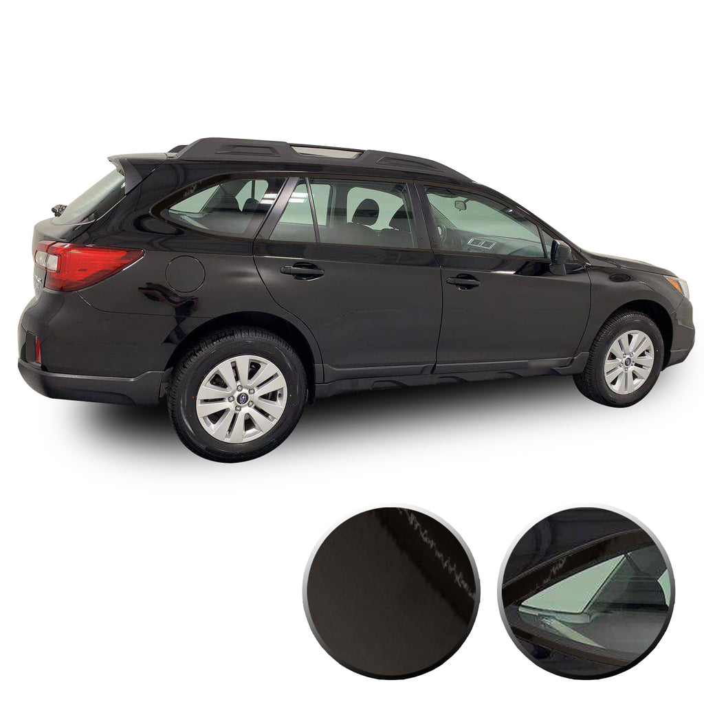 Window Trim Chrome Vinyl Wrap Overlay Kit Compatible with Subaru Outback 2015-2019