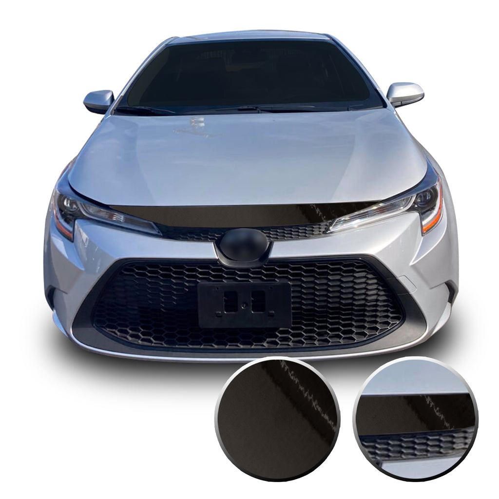 Hood Front Bumper Blackout Decal Vinyl Wrap Kit Compatible with Toyota Corolla LE XLE 2020 2021