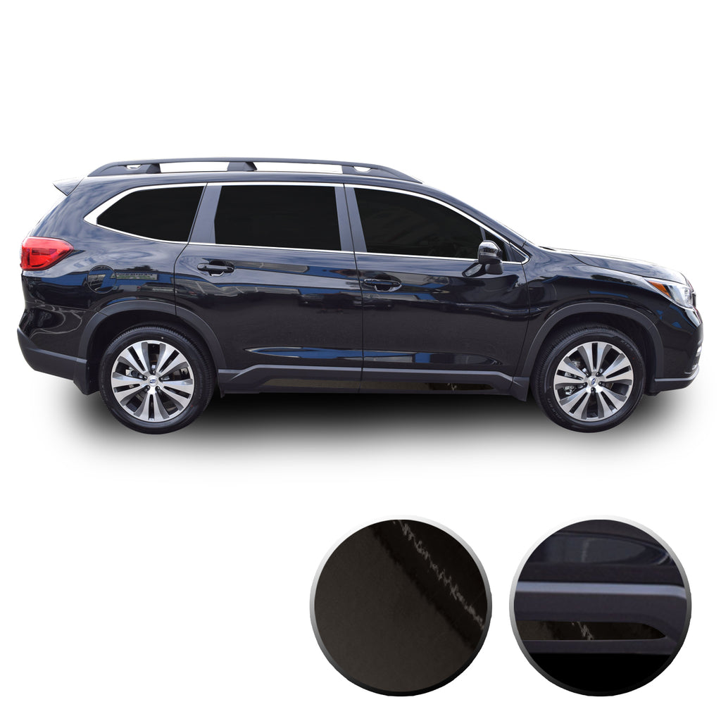 Lower Door Trim Chrome Delete Vinyl Wrap Overlay Kit Compatible with Subaru Ascent 2019 - 2021