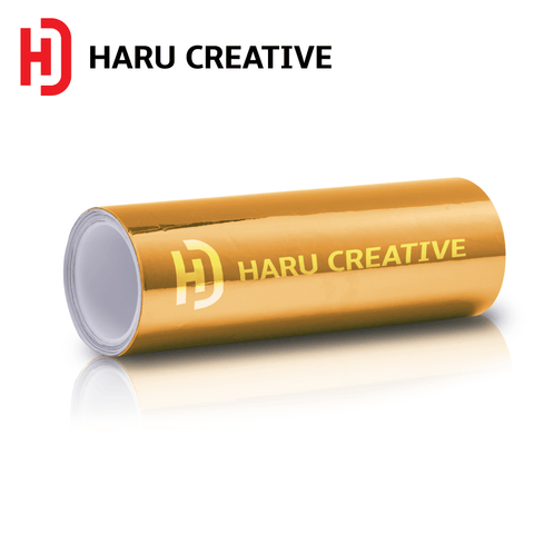 Gold Chrome Vinyl Wrap - Adhesive Decal Film Sheet Roll - Haru Creative Chrome