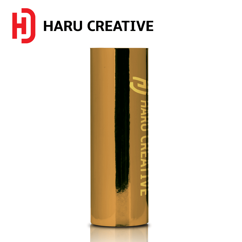 Gold Chrome Vinyl Wrap - Adhesive Decal Film Sheet Roll - Haru Creative Chrome
