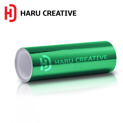 Green Chrome Vinyl Wrap - Adhesive Decal Film Sheet Roll - Haru Creative Chrome