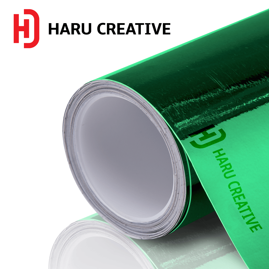 Green Chrome Vinyl Wrap - Adhesive Decal Film Sheet Roll - Haru Creative Chrome