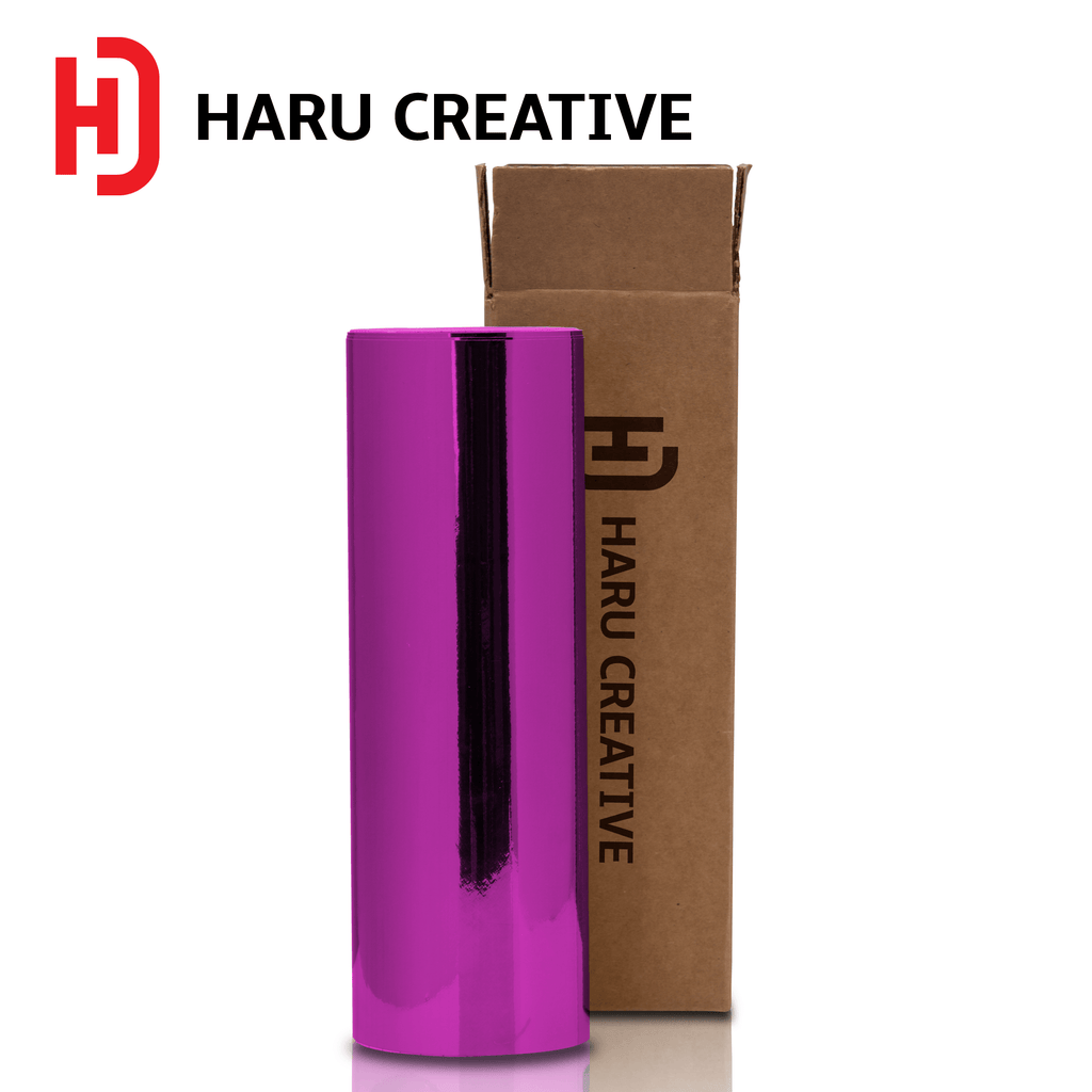 Pink Chrome Vinyl Wrap - Adhesive Decal Film Sheet Roll - Haru Creative Chrome