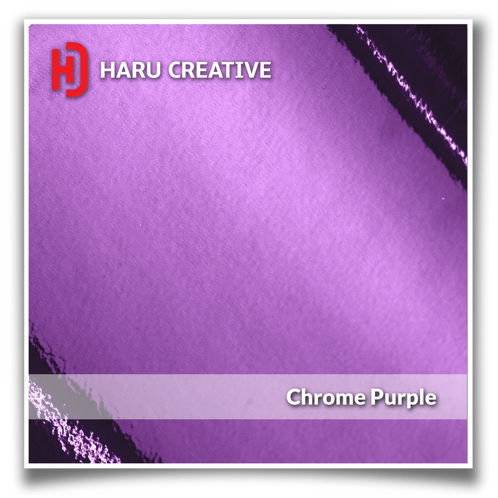 Purple Chrome Vinyl Wrap - Adhesive Decal Film Sheet Roll - Haru Creative Chrome