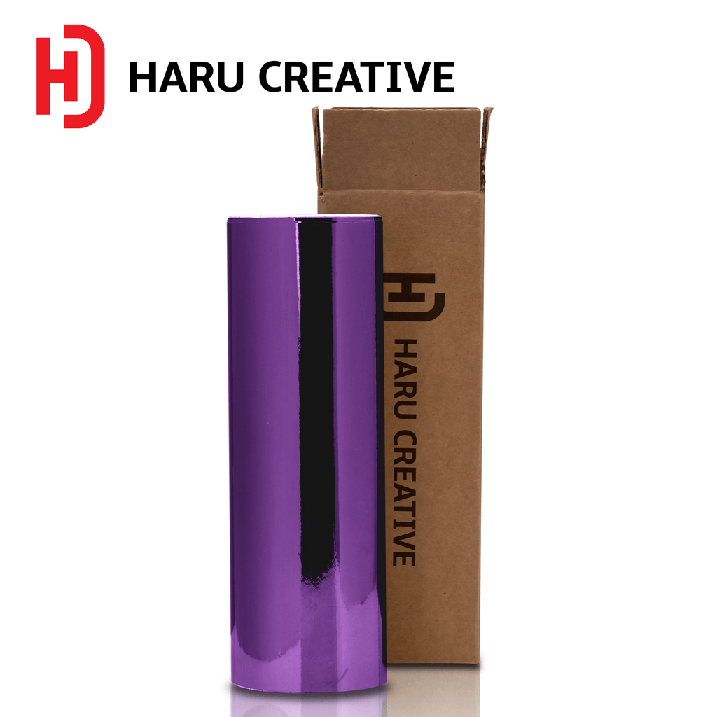 Purple Chrome Vinyl Wrap - Adhesive Decal Film Sheet Roll - Haru Creative Chrome