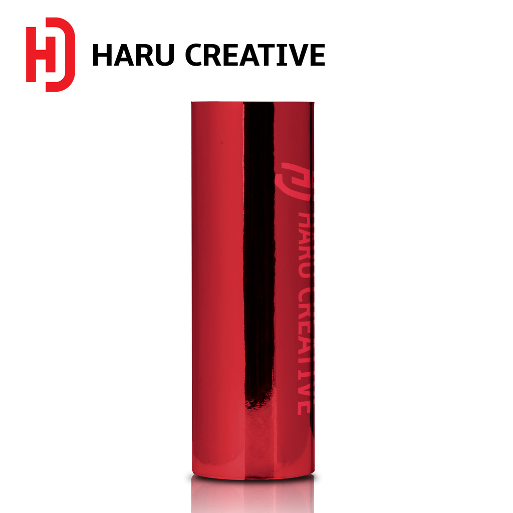 Red Chrome Vinyl Wrap - Adhesive Decal Film Sheet Roll - Haru Creative Chrome