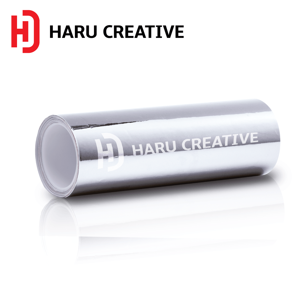 Silver Chrome Vinyl Wrap - Adhesive Decal Film Sheet Roll - Haru Creative Chrome