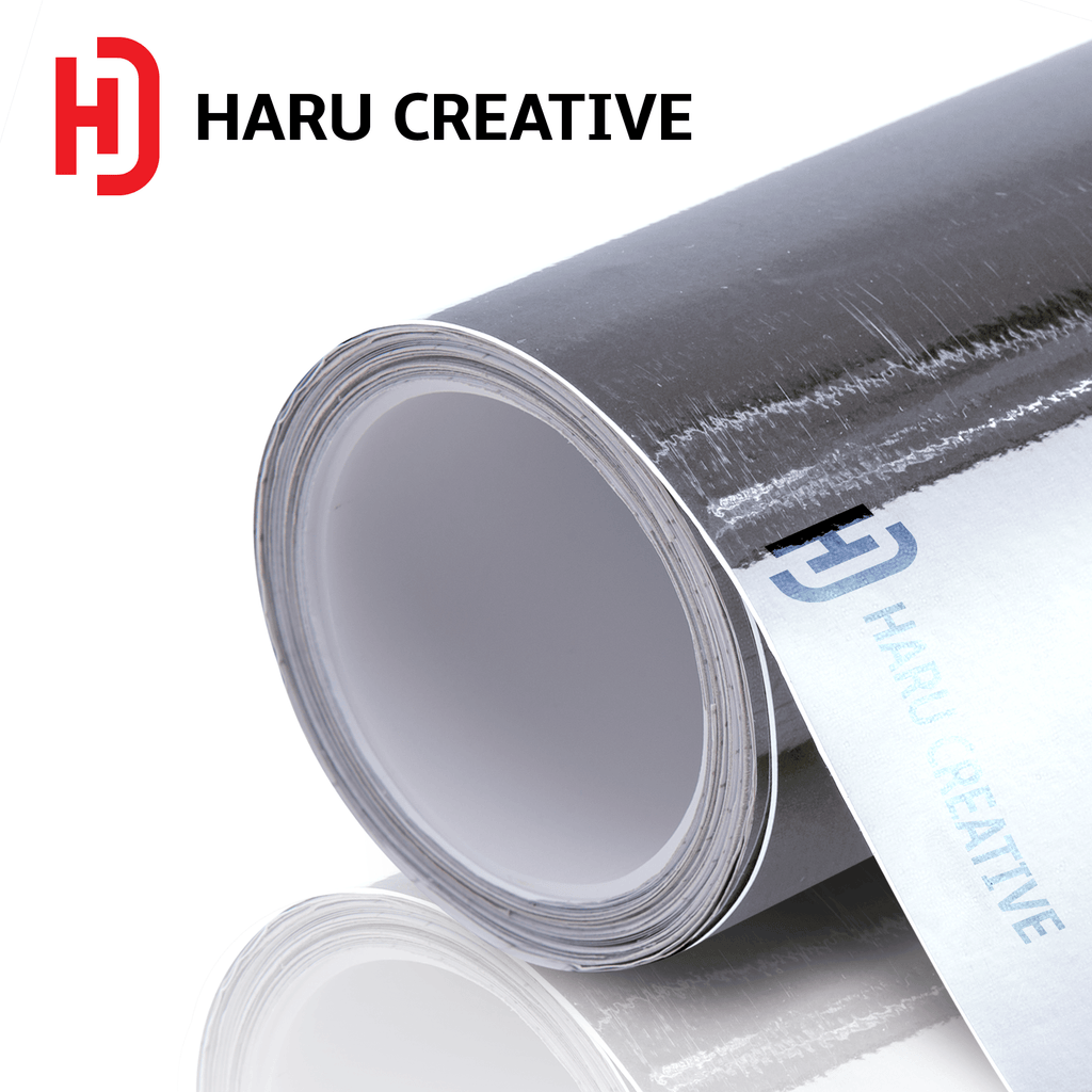 Silver Chrome Vinyl Wrap - Adhesive Decal Film Sheet Roll - Haru Creative Chrome