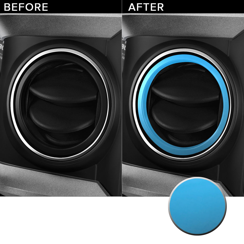 AC Vent Ring (4 Piece Kit) Overlay Vinyl Decal Compatible with and Fits Toyota Tacoma 2016-2019