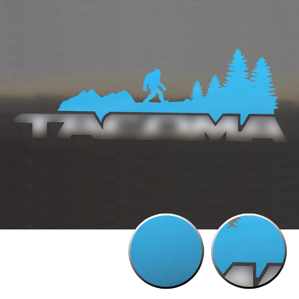 2x Door Badge Emblem Bigfoot Vinyl Decals Overlay Compatible with Toyota Tacoma 2005-2015