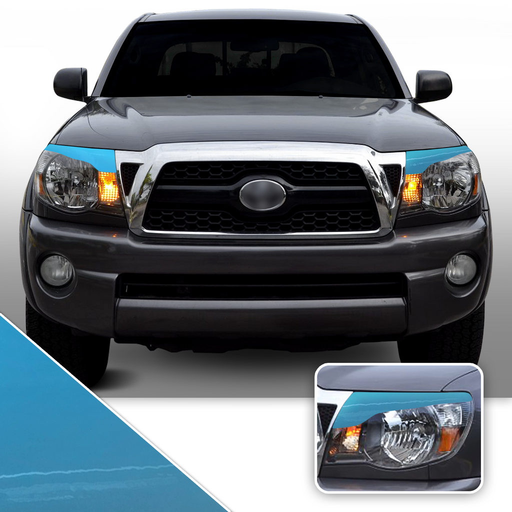 Headlight Eyelid Accent Vinyl Decal Overlay Wrap Compatible with Toyota Tacoma 2005-2011