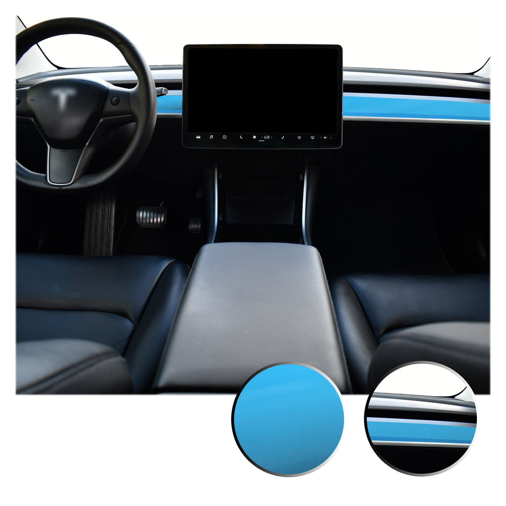 Dashboard Overlay Decal Trim Kit Compatible with and Fits Tesla Model 3 2017-2020