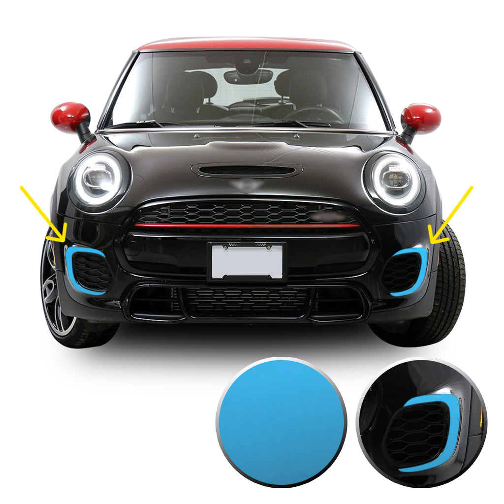 Front Bumper Bezel Accent Vinyl Decal Overlay Wrap Compatible with John Cooper Works F56 F57 F55 Mini 2015-2020