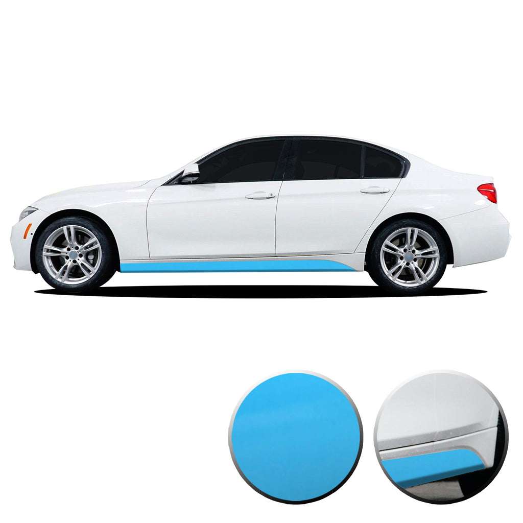 Lower Panel Side Skirt Accent Vinyl Overlay Compatible with BMW 3 Series F30 F31 E90 E91 2007-2019
