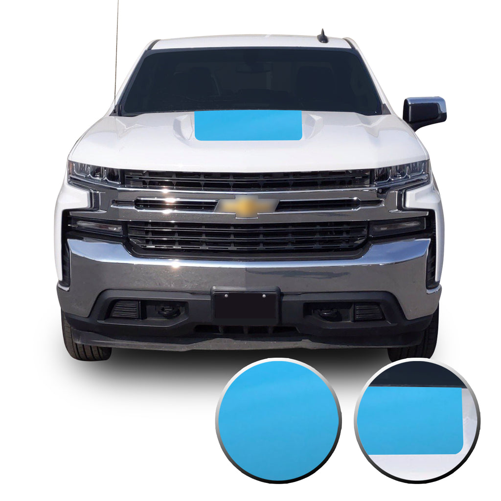 2019-20 Chevy Silverado Z71 TRAIL BOSS Custom MATTE BLACK Hood Decal Graphic