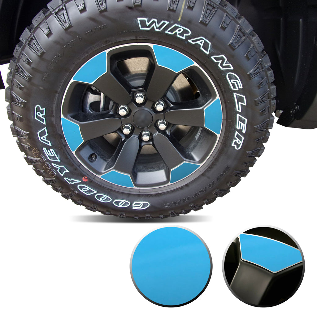 18" Wheel Precut Vinyl Wrap Graphic Decal Overlay Kit Compatible with and Fits Ram 1500 Rebel 2019-2020