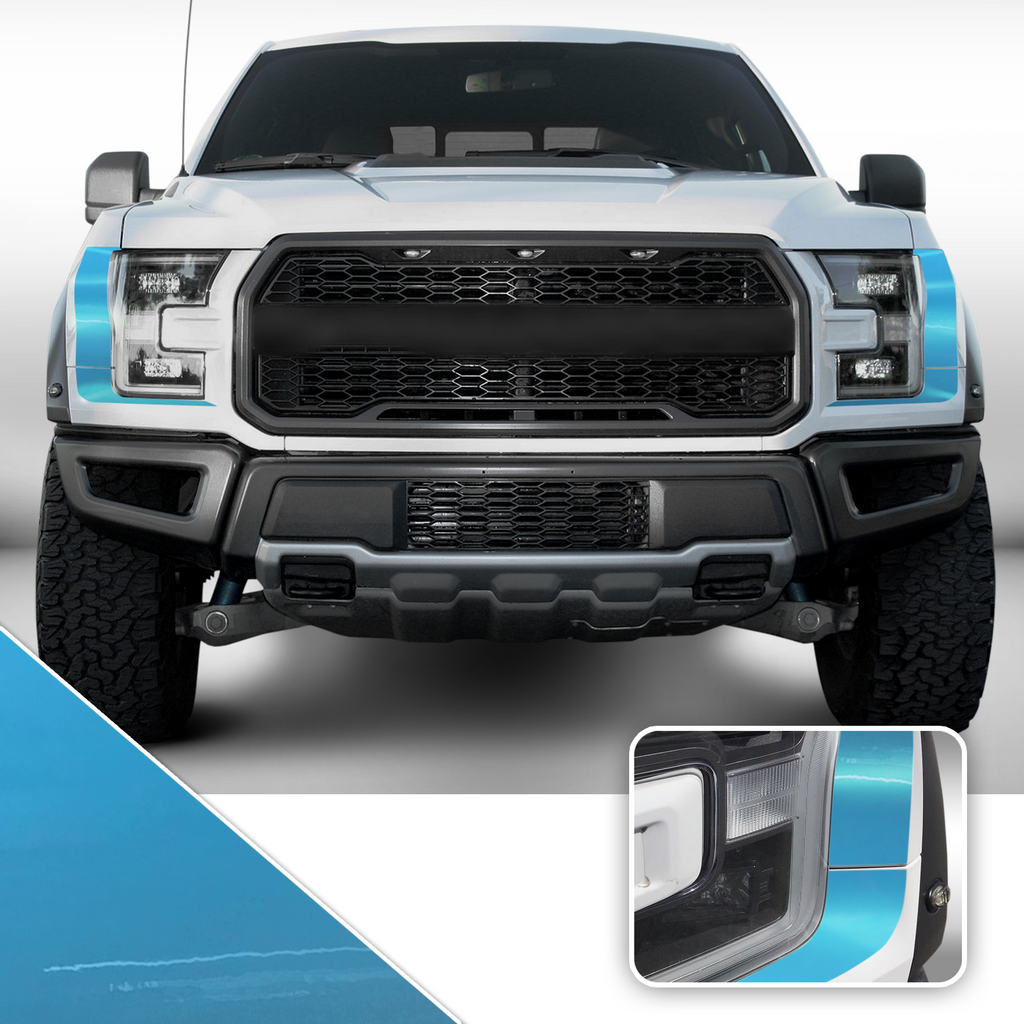 Headlight Accent Decal Overlay Trim Compatible with and Fits Raptor F-150 2018+