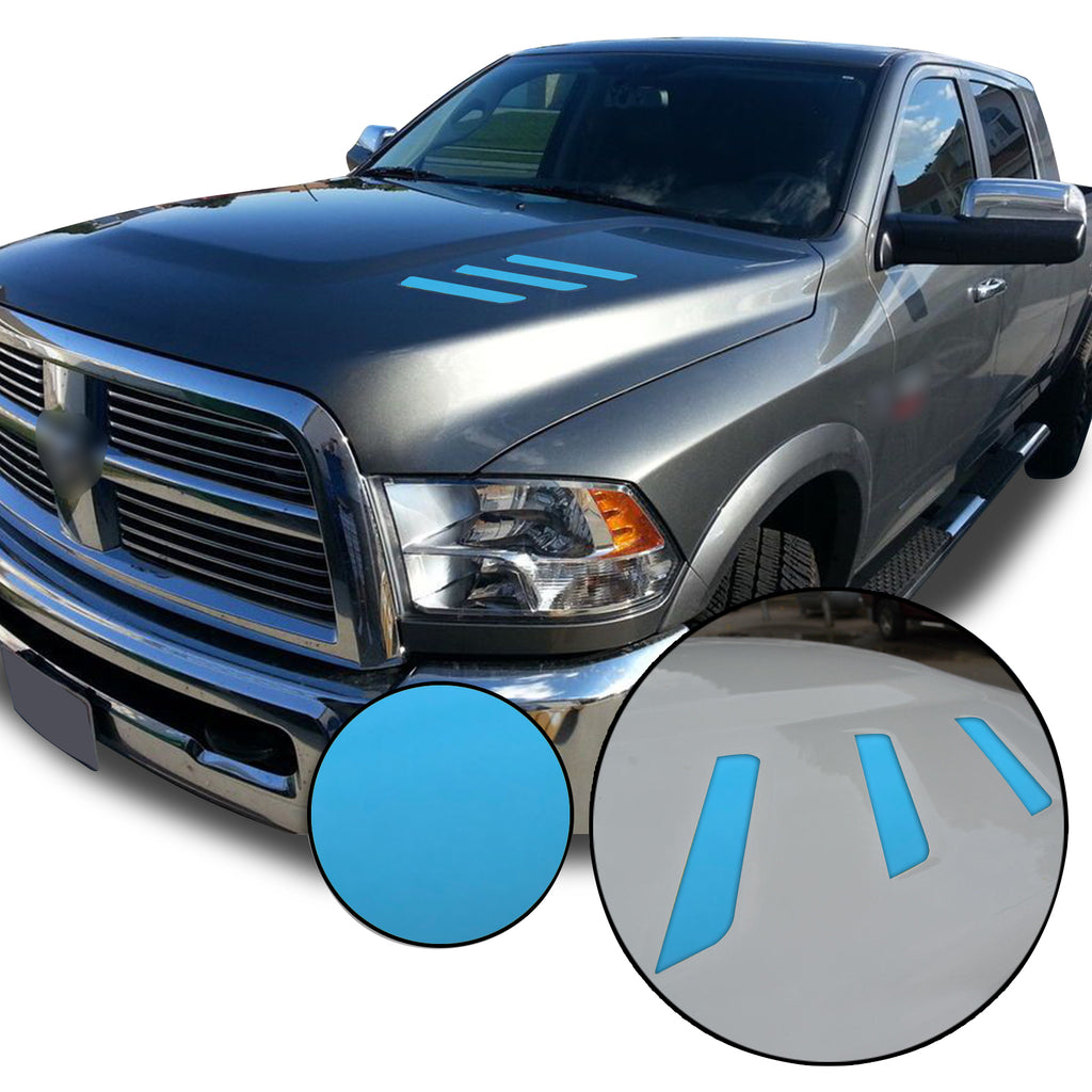 Front Hood Grille Stripe Insert Overlay Vinyl Decal Compatible with and Fits Dodge Ram 2010-2018
