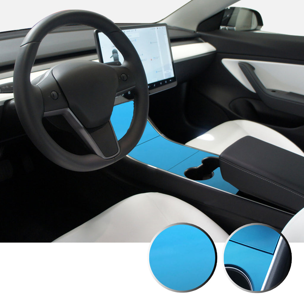 Center Console Vinyl Decal Overlay Trim Wrap Compatible with and Fits Model 3 2017-2020