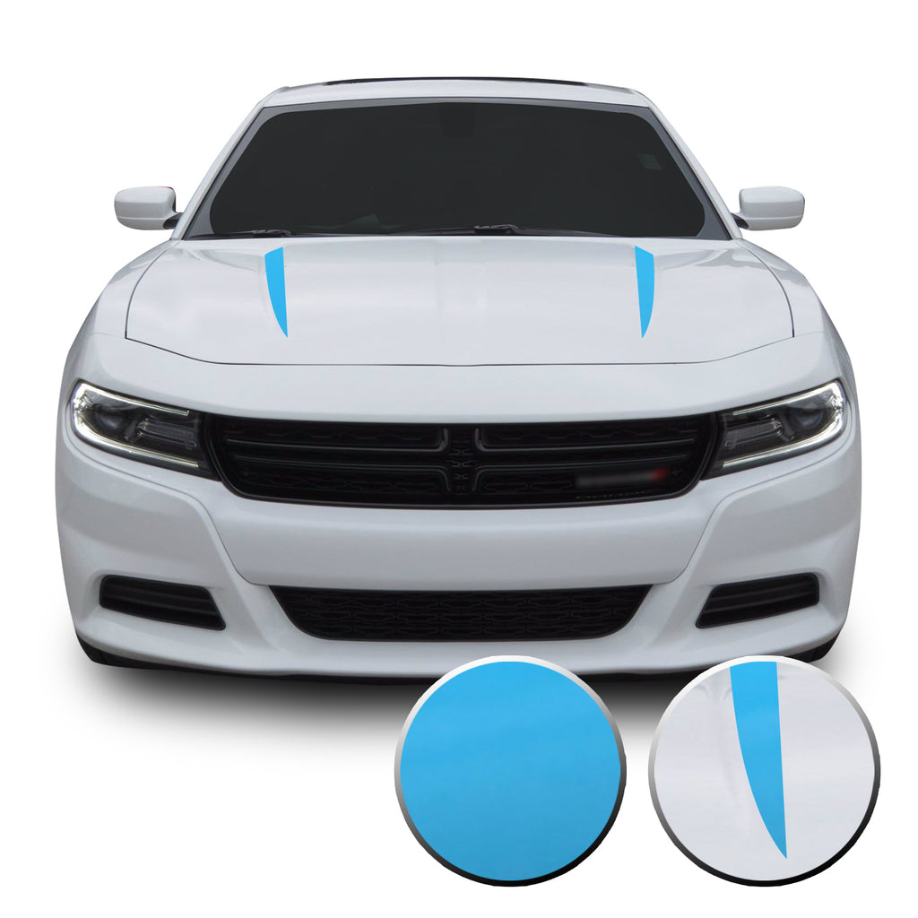 Hood Spears Racing Trim Vinyl Decal Compatible with Dodge Charger 2015 - 2020