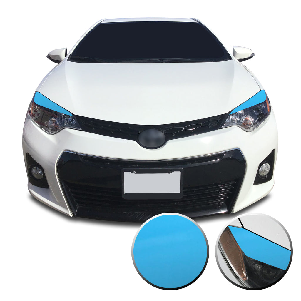 Headlight Eyelid Accent Vinyl Decal Overlay Wrap Trim Compatible with and Fits Toyota Corolla 2014-2016