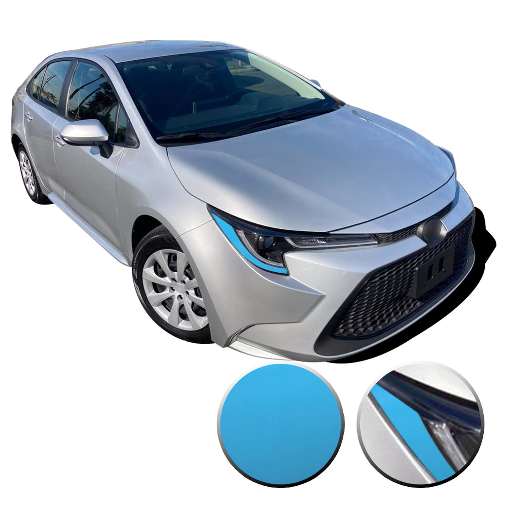 Headlight Amber Delete Accent Overlay Pre Cut Vinyl Decal Compatible with Toyota Corolla 2019 2020 2021
