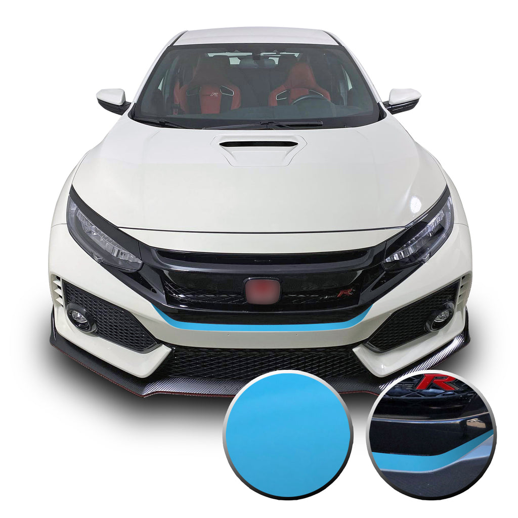 Front Bumper Fangs Accent Vinyl Wrap Compatible with Honda Civic Sedan, Coupe, SI, Hatchback, Type R 2016-2020