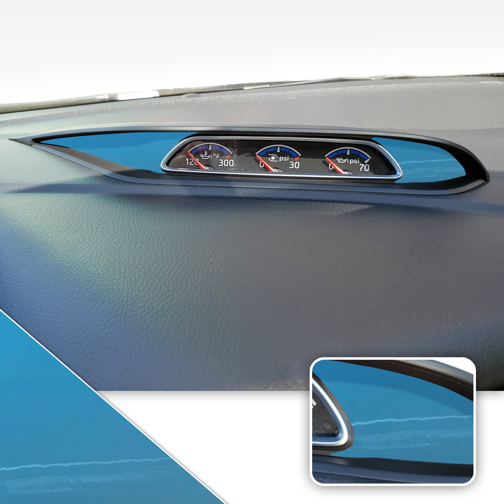 Turbo PSI Pod Instrument Gauges Vinyl Accent Overlay Wrap Trim Compatible with Ford Focus ST RS 2013-2018
