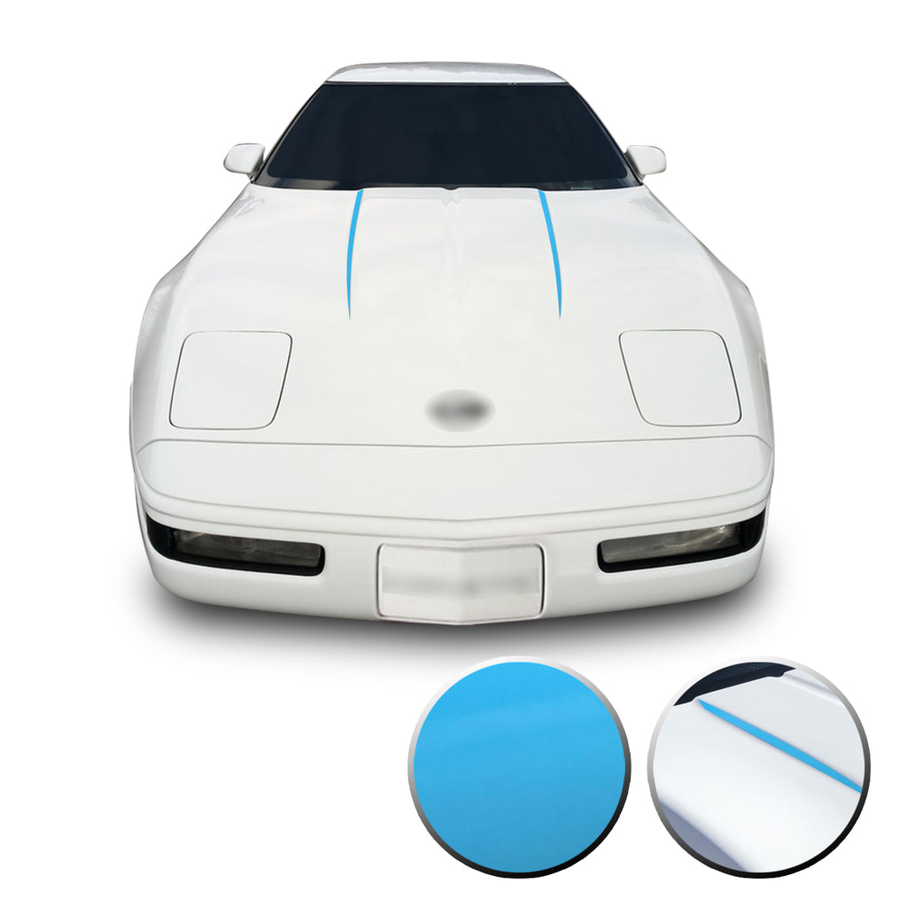 Hood Spears Graphic Overlay Pre Cut Vinyl Decal Compatible with Chevrolet Corvette C4 1984-1996