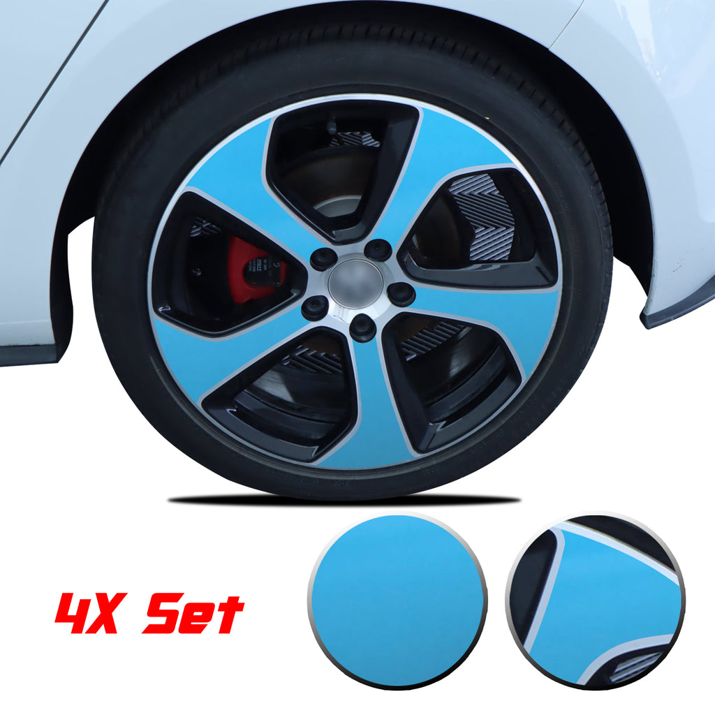 Wheel Rim Overlay Graphic Vinyl Decal Compatible with Volkswagen MK7 GTi 2014-2020