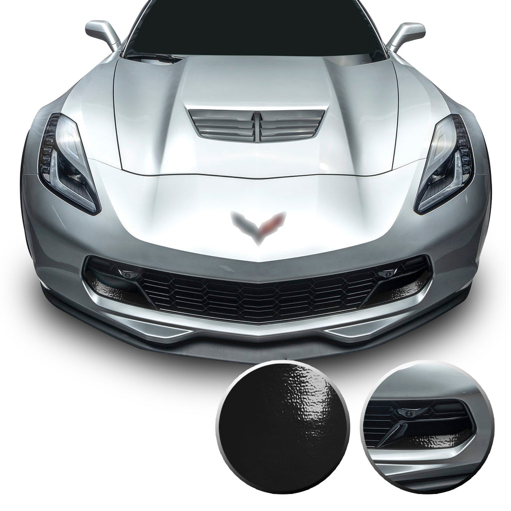 Front Grille Brake Scoop Accent Vinyl Decal Overlay Wrap Compatible with Corvette C7 Z06 Grand Sport 2014-2019