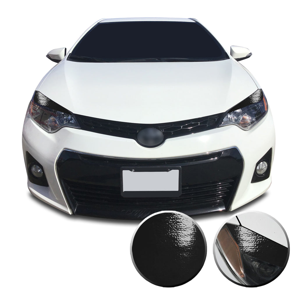 Headlight Eyelid Accent Vinyl Decal Overlay Wrap Trim Compatible with and Fits Toyota Corolla 2014-2016