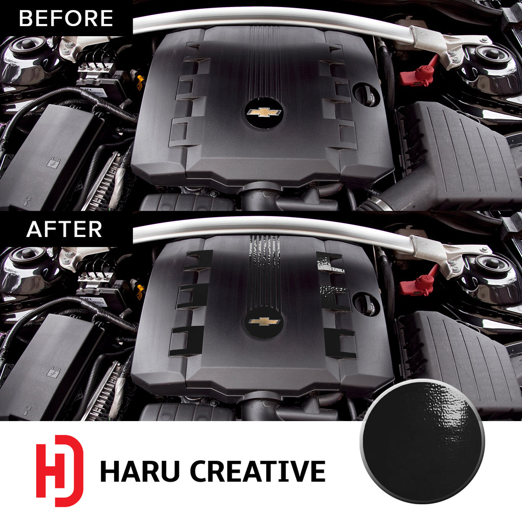 Engine V6 Cover Vinyl Decal Overlay Trim Wrap Compatible with & Fits Camaro RS 2010-2015