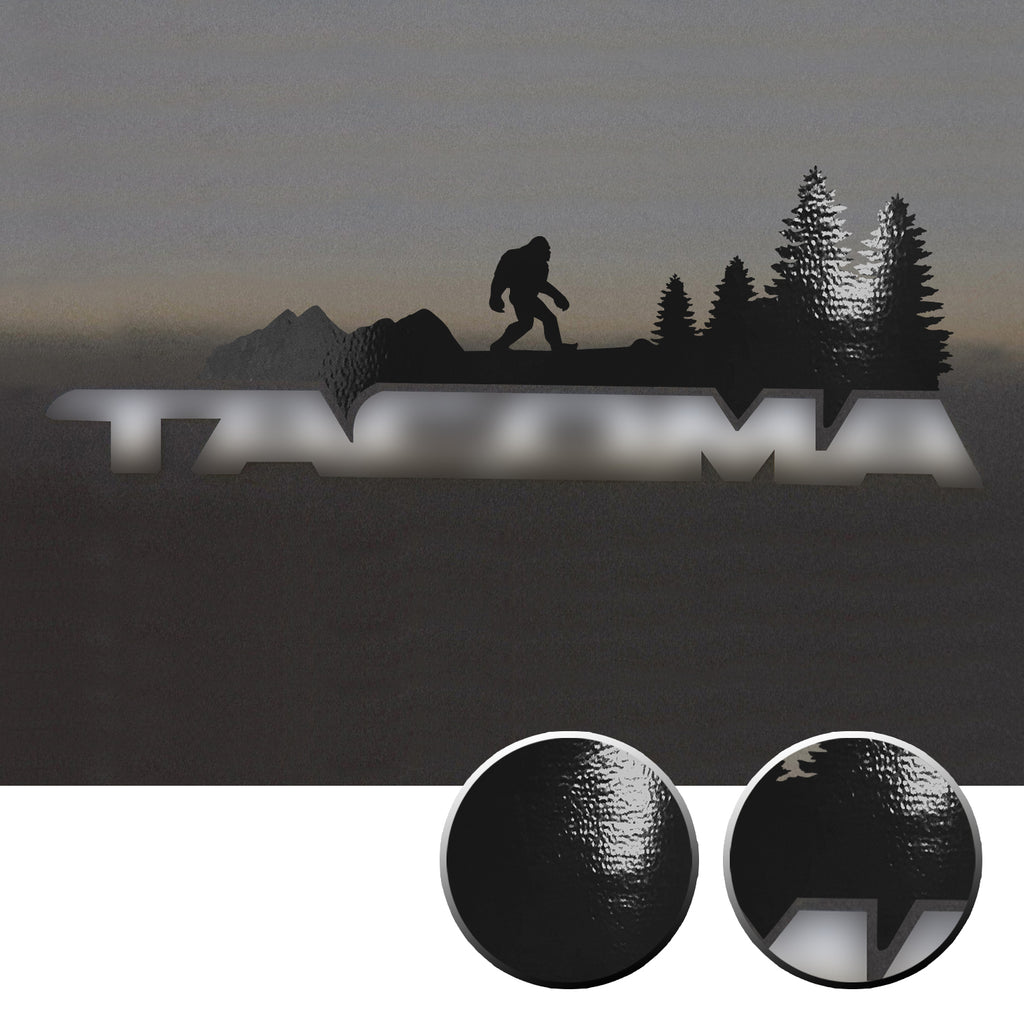 2x Door Badge Emblem Bigfoot Vinyl Decals Overlay Compatible with Toyota Tacoma 2005-2015