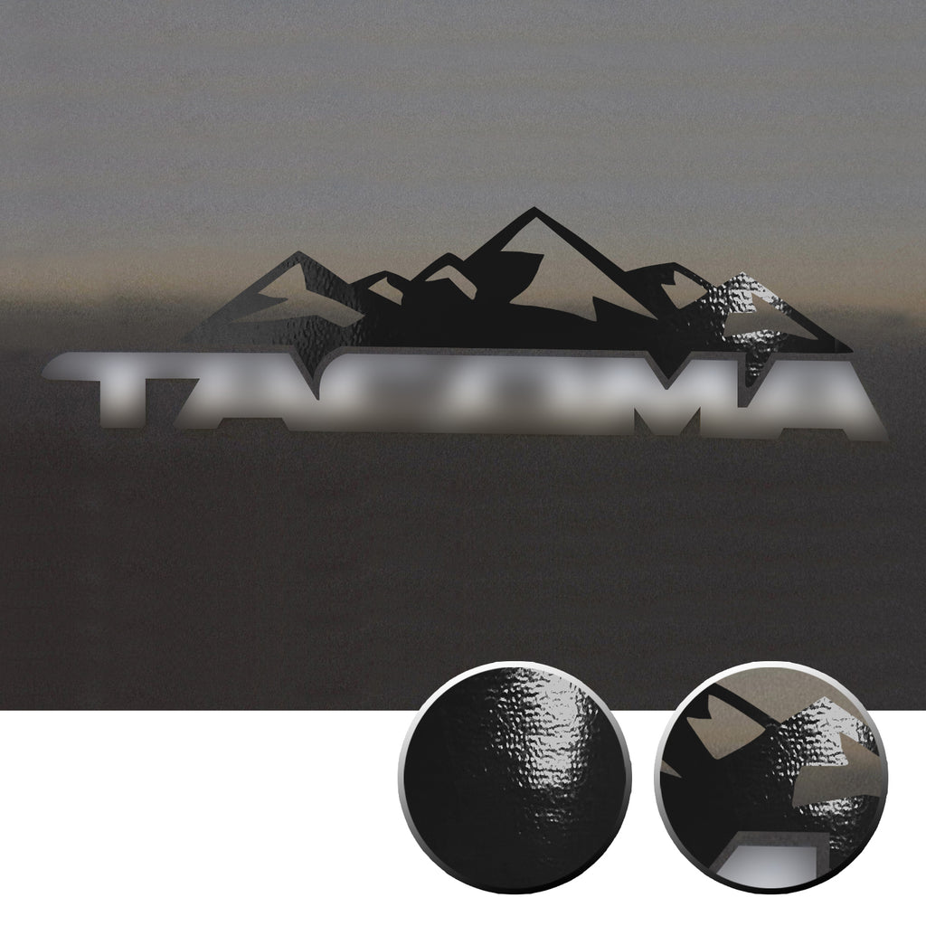 2x Door Badge Emblem Mountain Vinyl Decals Overlay Compatible with Toyota Tacoma 2016-2020