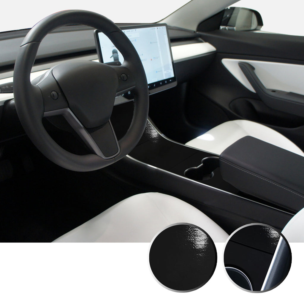 Center Console Vinyl Decal Overlay Trim Wrap Compatible with and Fits Model 3 2017-2020