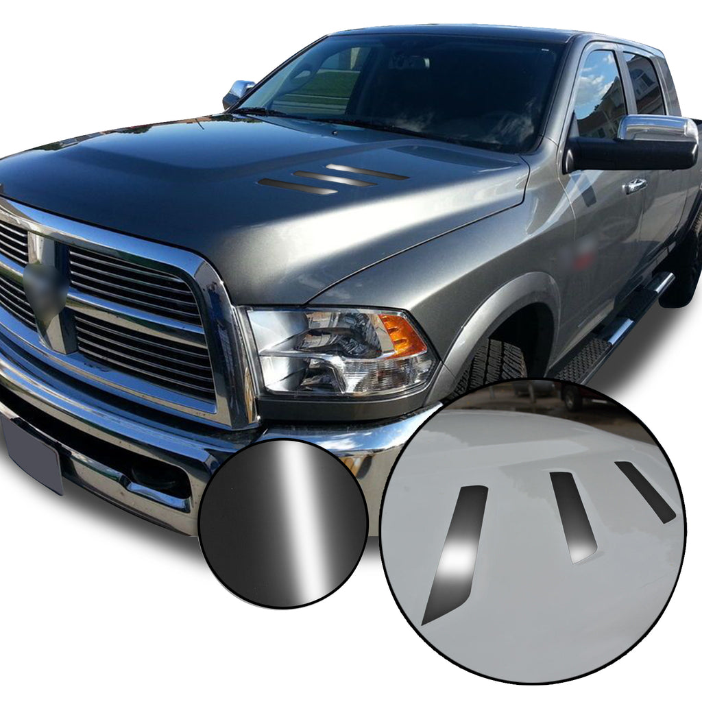 Front Hood Grille Stripe Insert Overlay Vinyl Decal Compatible with and Fits Dodge Ram 2010-2018