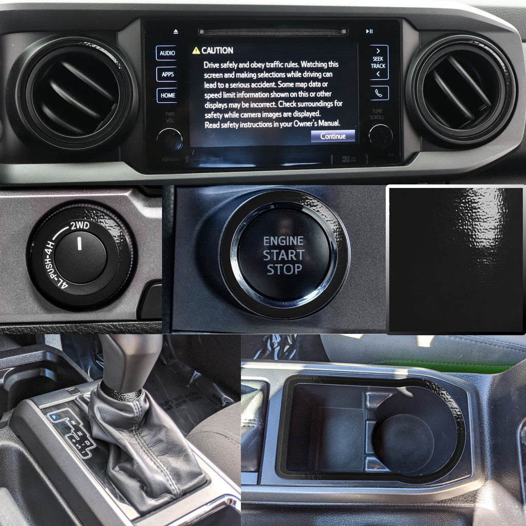 Dashboard Interior Trim Vinyl Overlay Decal Compatible with Tacoma 2016, 2017, 2018, 2019, 2020