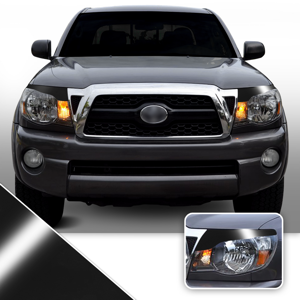 Headlight Eyelid Accent Vinyl Decal Overlay Wrap Compatible with Toyota Tacoma 2005-2011