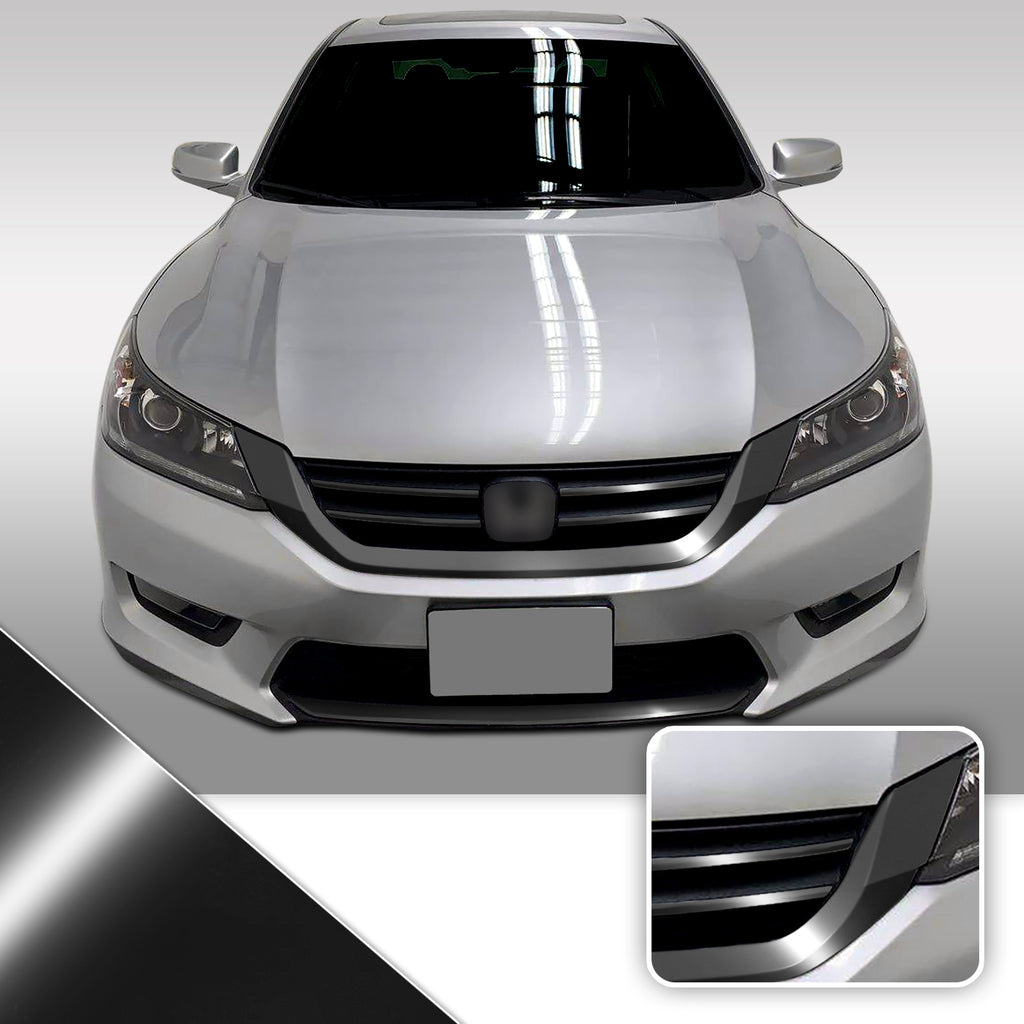 Front Grille Trim Chrome Delete Vinyl Wrap Overlay Kit Compatible with Honda Accord Sedan 2014 - 2015
