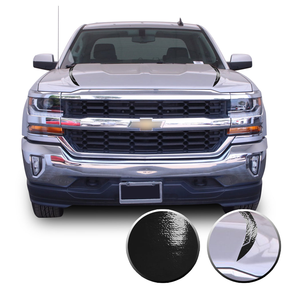 Hood Spears Graphic Overlay Vinyl Decal Wrap Line Cut Compatible with Silverado 1500 2016-2018