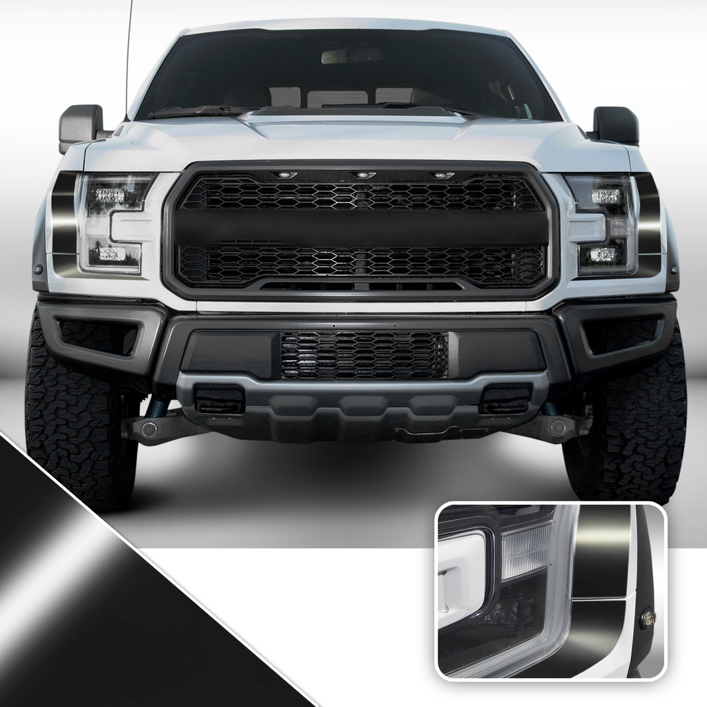 Headlight Accent Decal Overlay Trim Compatible with and Fits Raptor F-150 2018+