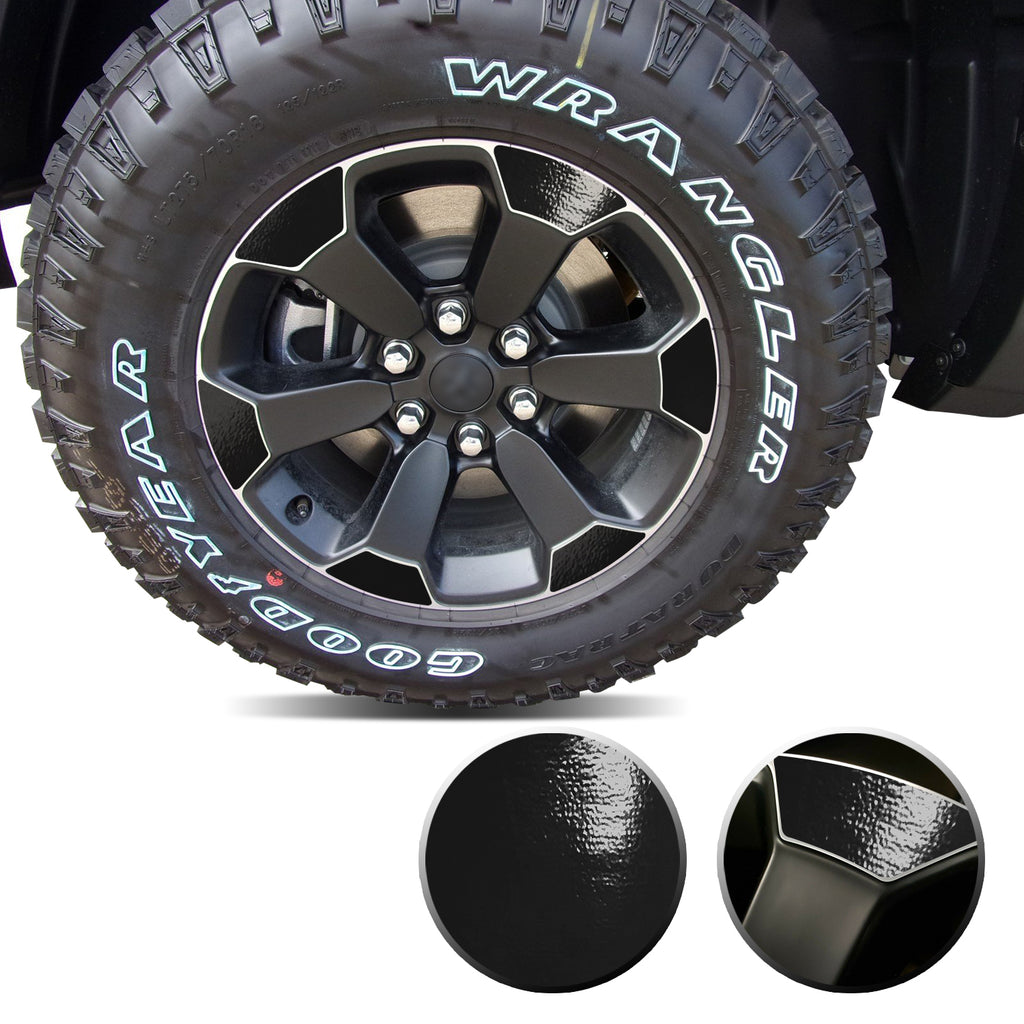 18" Wheel Precut Vinyl Wrap Graphic Decal Overlay Kit Compatible with and Fits Ram 1500 Rebel 2019-2020