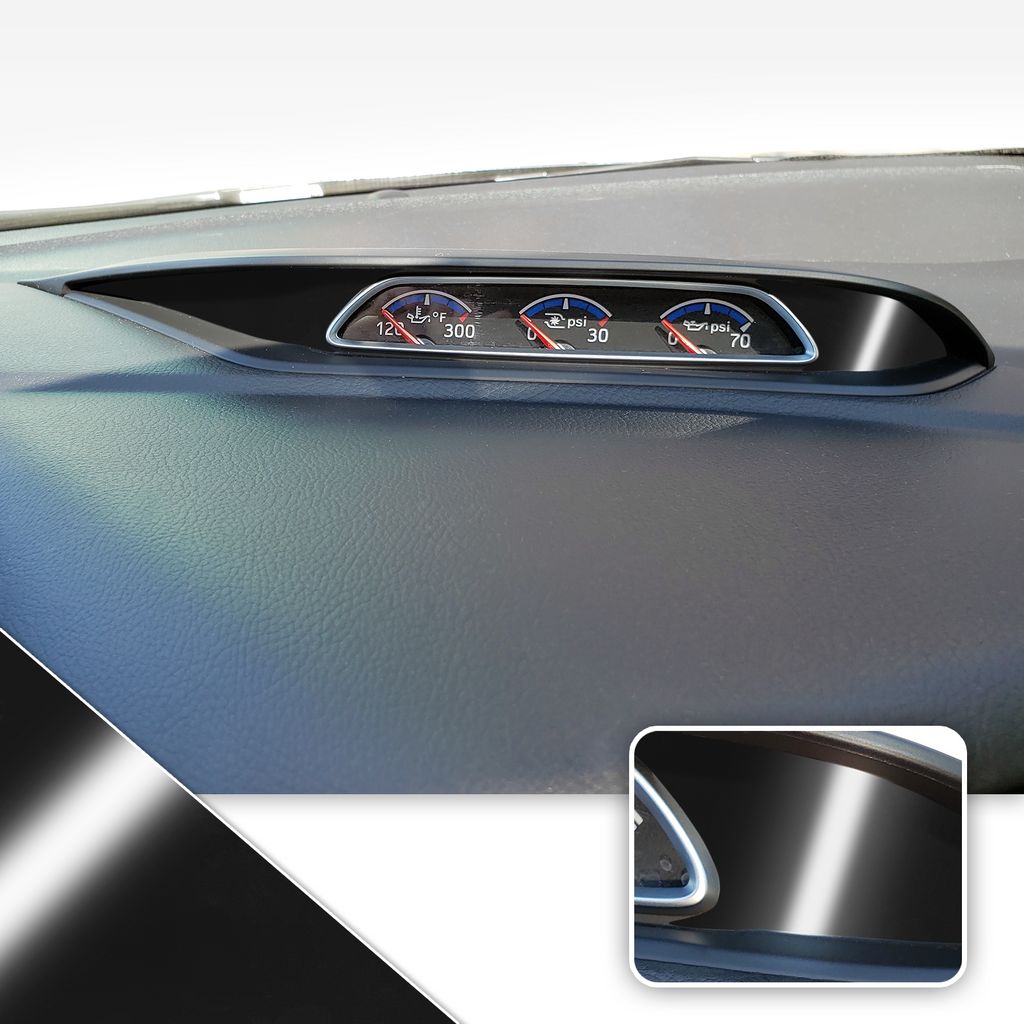 Turbo PSI Pod Instrument Gauges Vinyl Accent Overlay Wrap Trim Compatible with Ford Focus ST RS 2013-2018