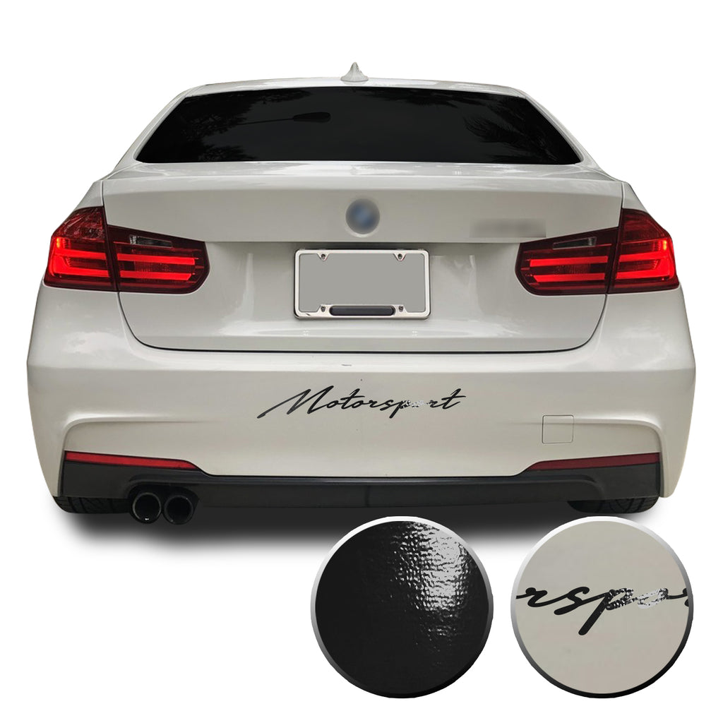 Motorsport Universal Rear Bumper Banner Graphic Overlay Pre Cut Vinyl Decal