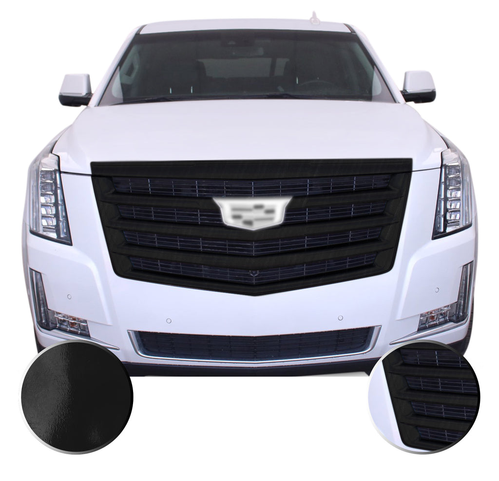 Front Grille Trim Chrome Delete Vinyl Wrap Overlay Kit Compatible with Cadillac Escalade 2015-2020