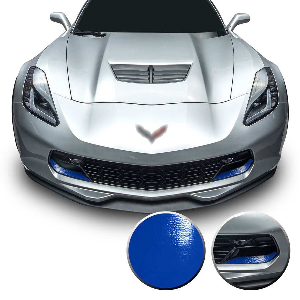 Front Grille Brake Scoop Accent Vinyl Decal Overlay Wrap Compatible with Corvette C7 Z06 Grand Sport 2014-2019
