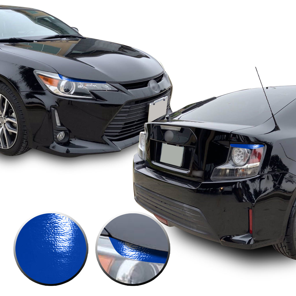 Headlight & Tail Light Eyelid Eyebrow Overlay Vinyl Decal Compatible with Scion tC 2014-2016